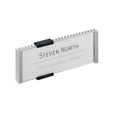 DURABLE Plaque de porte Info Sign 480023 argent, aluminium 149x52.5mm