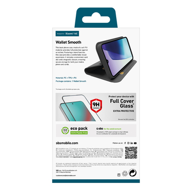 Klapphülle Schwarz für Xiaomi Redmi 14C | SBS