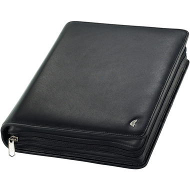 CHRONOPLAN Ringbuch Mobil 50102Z.26 Rindnappaleder schwarz A5