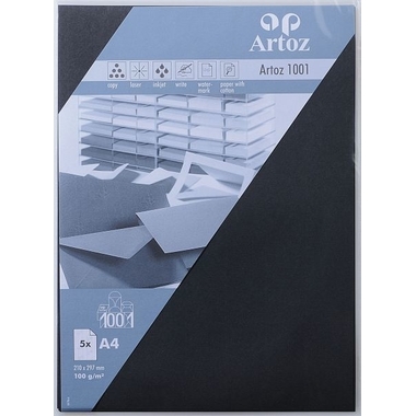 ARTOZ Carta 1001 A4 107796142 100g, nero 5 fogli