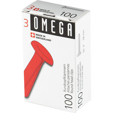 OMEGA Rundkopfklammern 3 18mm 134020392 Alu 100 Stück