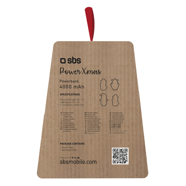 Power Bank in weihnachtlicher Geschenkverpackung
