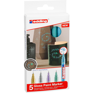 EDDING Gloss Paintmarker 780 0.8mm 780-E5-met ass2 metallic 5 Stück