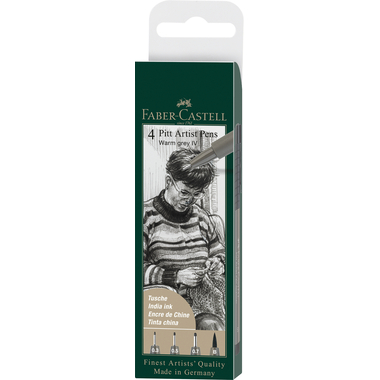 FABER-CASTELL Artist Pen Ink Pen 167169 nero 4 pcs.