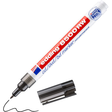 EDDING Marker 8500RW CD/DVD/BD 1mm 8500-1 noir non-perm.