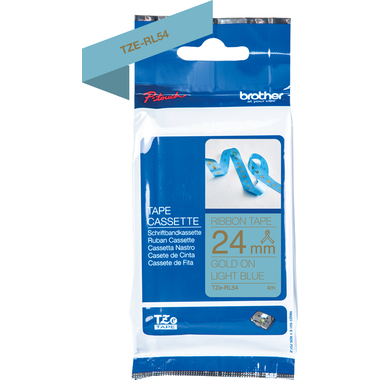 PTOUCH Band hellblau/gold TZE-RL54 Tze Geräte 24mm