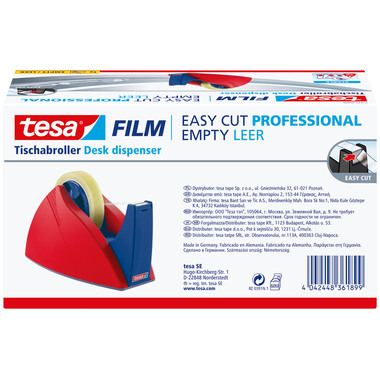 TESA Déroul. Table EasyCut 66mx25mm 574220000 rouge/bleu