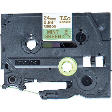 PTOUCH Nastro verde m./oro TZE-RM54 Sistemi Tze 24mm