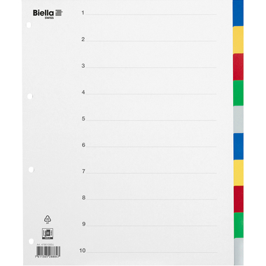 BIELLA Register PP A4+ 47901000U farbig 10-teilig