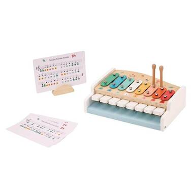 Spielba Giocattoli in legno Pianoforte e xilofono 2 in 1