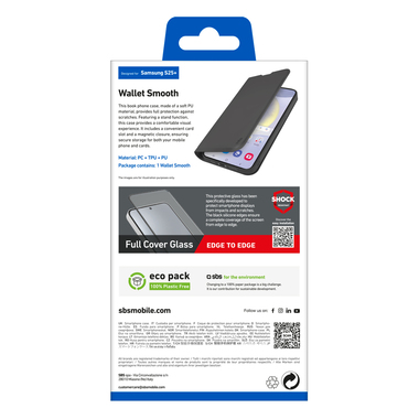 Étui portefeuille noir pour Samsung Galaxy S25+ | SBS