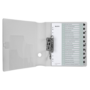LEITZ Répertoires PP WOW A4+ 1217-00-00 noir/blanc 20 comp.