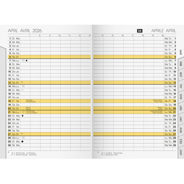 RIDOIDE Uni Planer Ersatzkalender 2026 7048020006.26 1M/2S ML 10.4x15.3cm