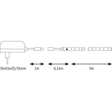 Paulmann LED-Stripe SimpLED Motion RGB, 5 m Set