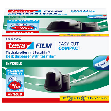 TESA Dérouleur Easy Cut Compact 538280000 incl. 1 roul invisib. 33mx19mm
