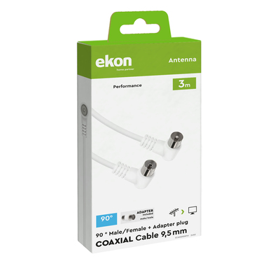 Câble coaxial avec connecteurs coudés | Ekon