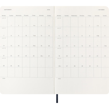 MOLESKINE Agenda Classic Large 2026 DSB2012WN3Y26 1S/1P zaffiro SC 13x21cm