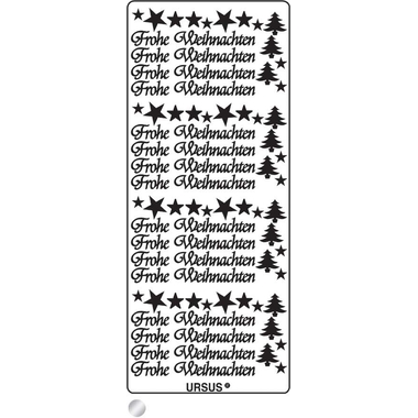URSUS Creative Sticker 59110059 Frohe Weihnachten argento