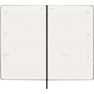MOLESKINE Agenda Classic Large 2026 DHB12WH3Y26 1W/2S schwarz HC 13x21cm