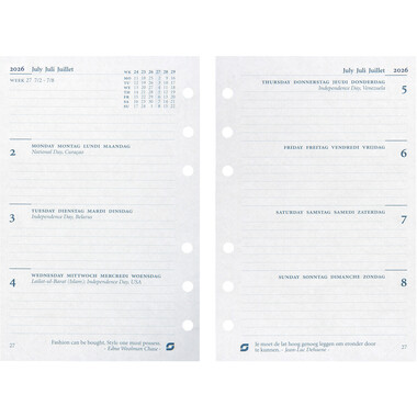 SUCCES Agenda Senior 2026 845107000026U 1S/2P recharge compl. 9.5x15cm