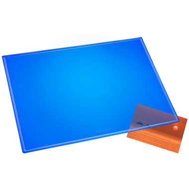 LÄUFER Schreibunterlage Durella 32629 blau-transp. 53x40cm