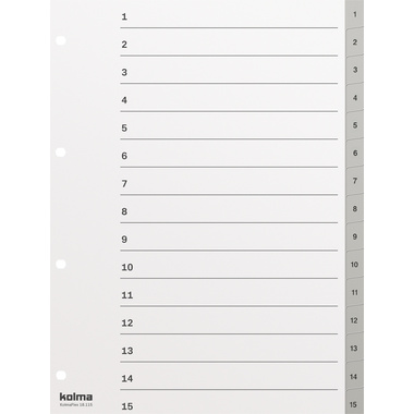 KOLMA Register KolmaFlex A4 18.115.03 grau 1-15