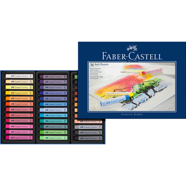 FABER-CASTELL craies pastels 128336 boîte en carton à 36 pce
