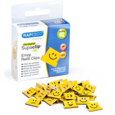 RAPESCO Clips Refill Emoji 1335 gelb 100 Stück