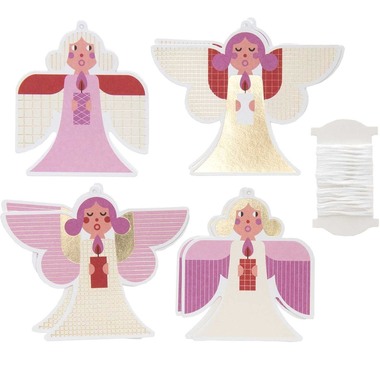 RICO DESIGN Étiquette cadeau ange 99001.84.38 8 pièces
