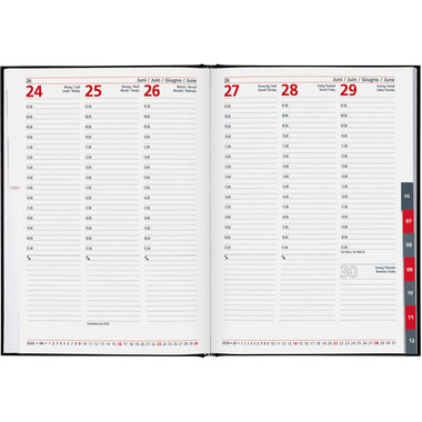 BIELLA Agenda Registra 7 plus 2026 809370020026U 1S/2P nero ML 17.2x24cm