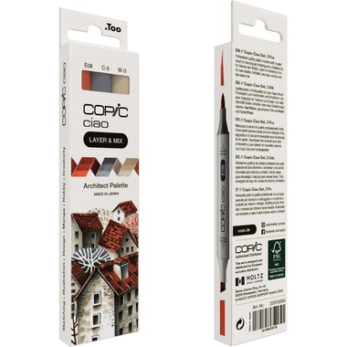 COPIC Marker Ciao 220750304 Architect Palette 3 pezzi