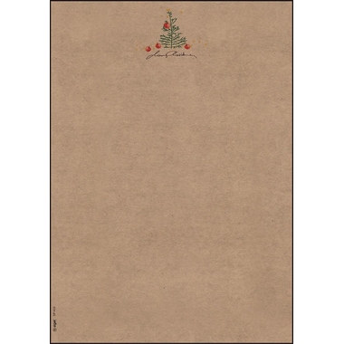 SIGEL Weihnachts-Motiv-Papier A4 DP415 Apples Kraftpapier 100 Stk.