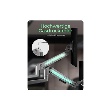 ICY BOX Tischhalterung bis 7 kg – Silber