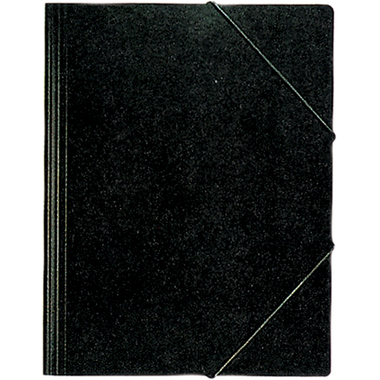 EROLA Gummibandmappe 800my A4 3228 schwarz Pressspan