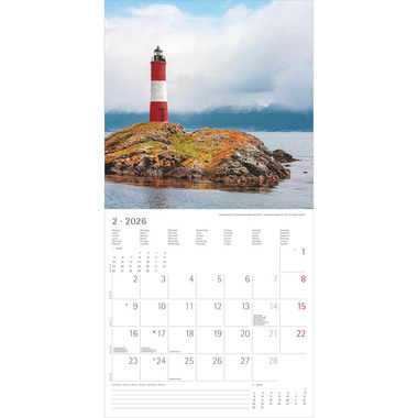 ALPHA EDITION Bildkalender 2026 160309 Leuchttürme ML 30x30cm