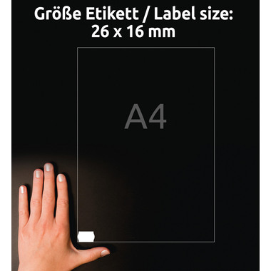AVERY ZWECKFORM Preisetiketten 26×16mm L3410REV2 weiss 2550 Stück