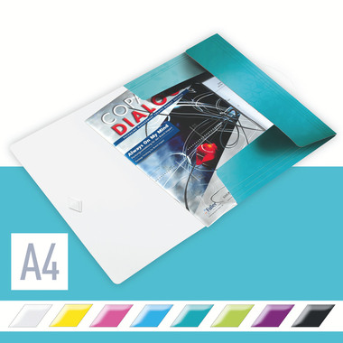 LEITZ Gummibandmappe WOW A4 45990051 eisblau für 150 Blatt