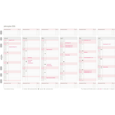 CHRONOPLAN Jahresplaner 2026 50276Z.26 6M/1S A5