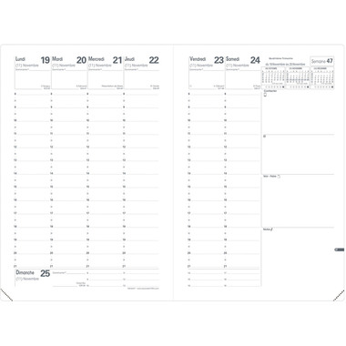 QUO-VADIS Agenda Club Ministre 2026 015101Q 1S/2P nero FR 16x24cm