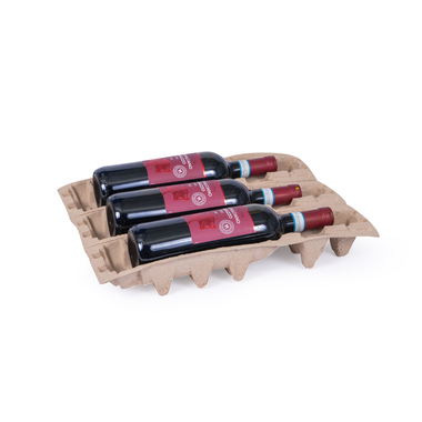 Fiberboard insert "Wine shipping packaging" for 3/6/12x 1l bottles with bottle height 360mm & Ø95mm