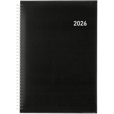 BIELLA Agenda Quarta Wire-O 2026 803417020026U 1S/2P noir ML 21x29.7cm
