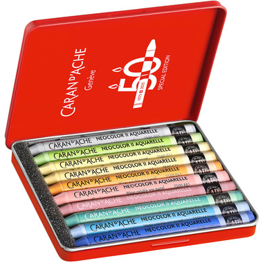 CARAN D'ACHE Wachsmalkreide Neocolor II 7500.918 50 Jahre pastell 10 Stück