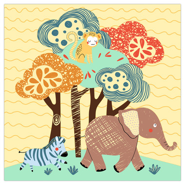 URSUS Images magiques à gratter 24560002F Safari, 21x21cm