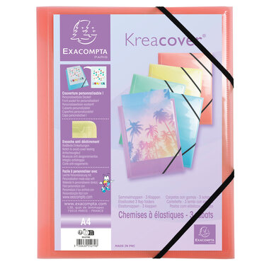 EXACOMPTA Dossiers élast. Aquarel A4 55279E PP ass.