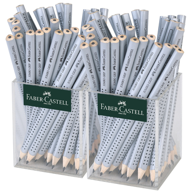 FABER-CASTELL Matite Grip Jumbo 4mm/HB 111965 organizer, argento 72 pezzi