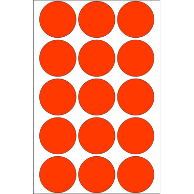 HERMA Markierungspunkte 32mm 2272 rot 480 St./32 Blatt