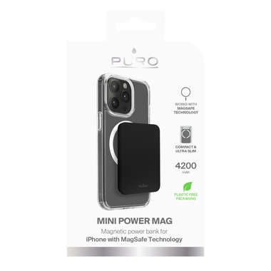 Banque d'alimentation sans fil « Slim Power Mag » 4 200 mAh pour iPhone | Puro