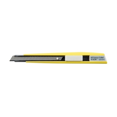 NT Cutter 9mm A-301RP avec auto-lock, jaune pastel