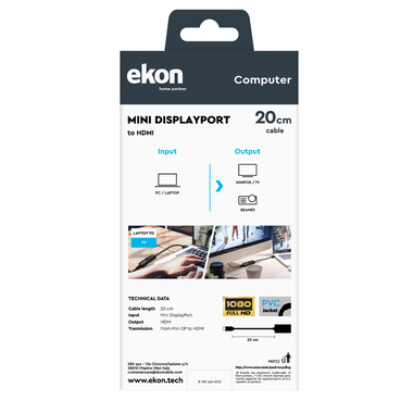 Adaptateur DisplayPort vers HDMI | Ekon