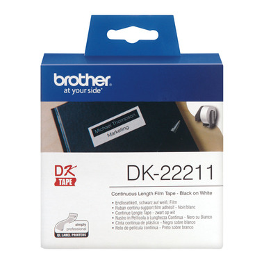 PTOUCH Etichette continue 29mmx15.24m DK-22211 QL-500/550 Film bianco rotolo